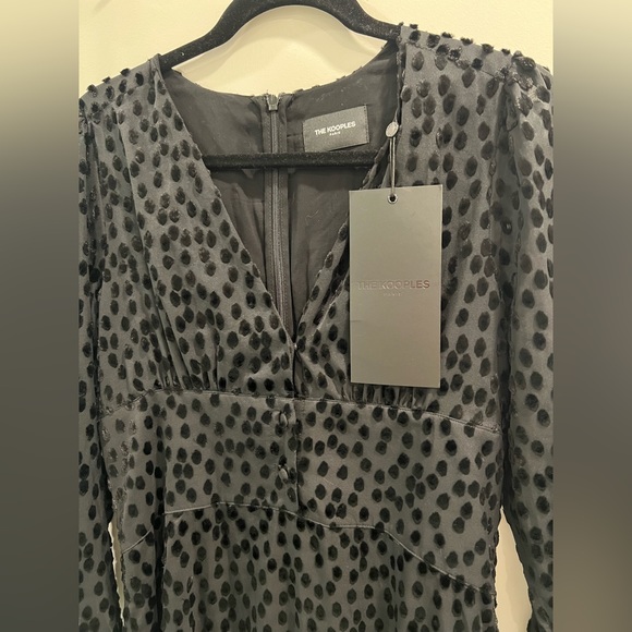 NWT never worn The Kooples black polka dot dress - Picture 4 of 9